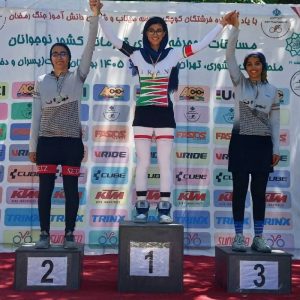 درخشش دختر دوچرخه‌سوار قزوینی در مسابقات قهرمانی کشور نوجوانان
